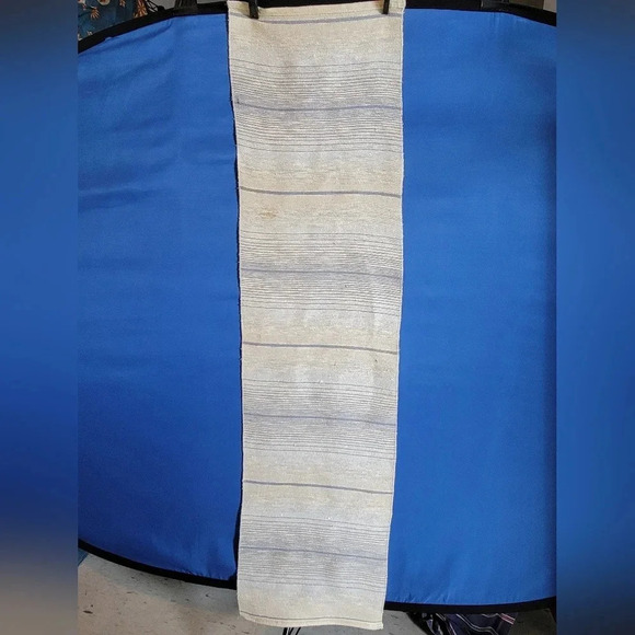 Vintage Table Linens Blue Yellow White Two Pieces Different Sizes - Picture 5 of 12